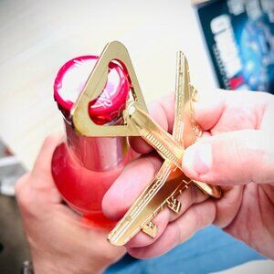 Gold Passenger Plane Bottle Opener, Birthday Gift, Adventure Seeker, Airplane